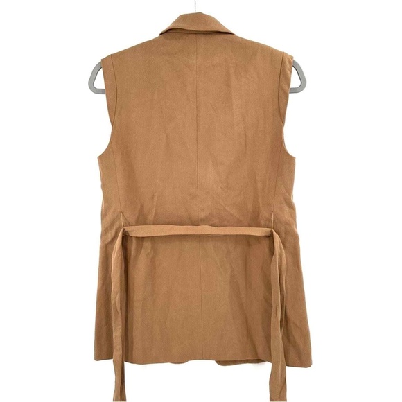 Everlane Tencel Sleeveless Blazer, Toasted Coconut, Size 00 - Picture 6 of 8